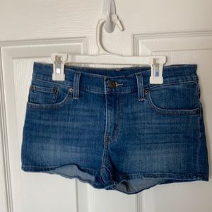 Dark wash Levi's jean shorts